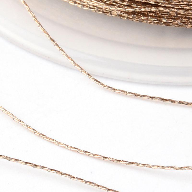 Metallic koord Champagne 0.4mm - 5 meter-Koord-Kraaltjes van Renate