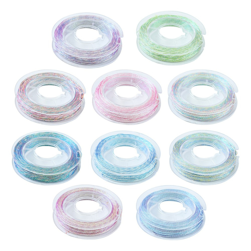 Metallic macramé koord 0.3mm multicolour 2 rolletje - 20 meter-koord-Kraaltjes van Renate