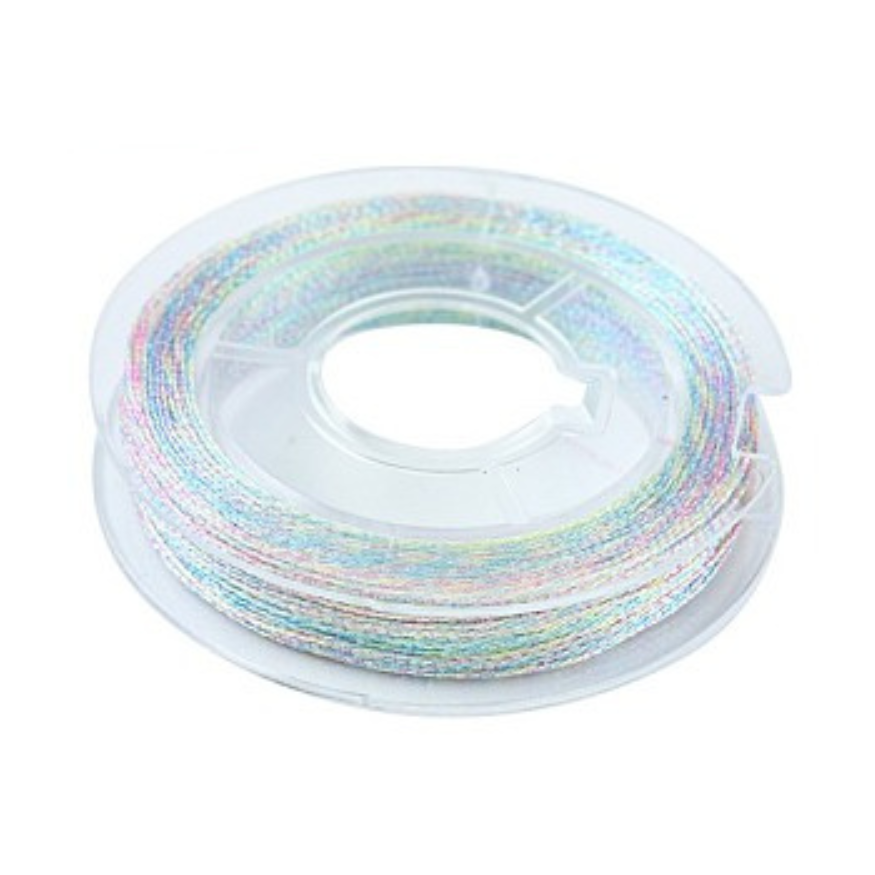 Metallic macramé koord 0.3mm multicolour 2 rolletje - 20 meter-koord-Kraaltjes van Renate