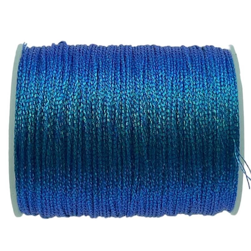 Metallic macramé koord 0.5mm klosje donker blauw- 2 meter-koord-Kraaltjes van Renate