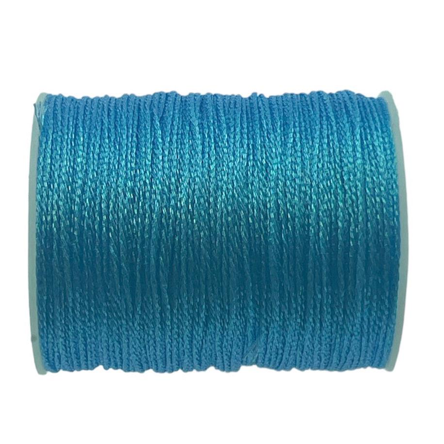 Metallic macramé koord 0.5mm klosje fel blauw- 2 meter-koord-Kraaltjes van Renate