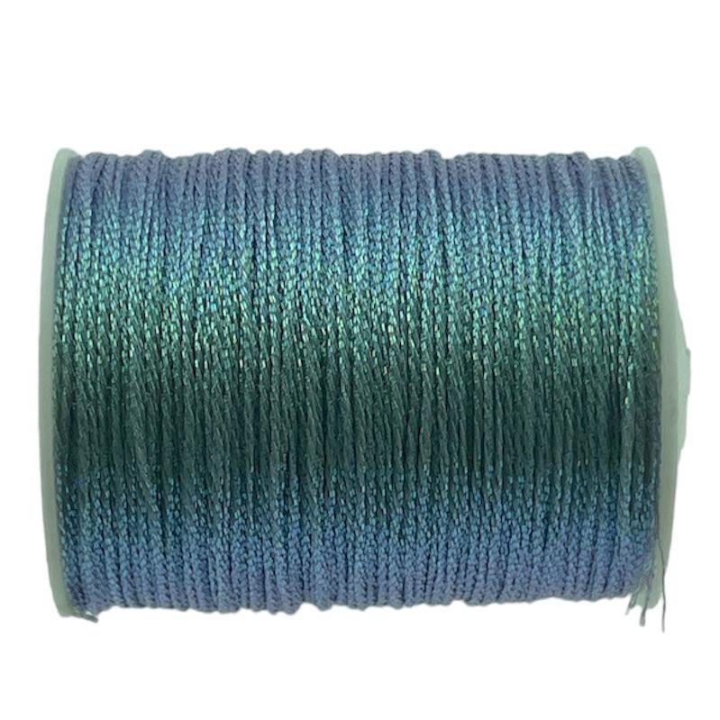 Metallic macramé koord 0.5mm klosje holographic- 2 meter-koord-Kraaltjes van Renate