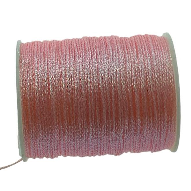 Metallic macramé koord 0.5mm klosje licht roze- 2 meter-koord-Kraaltjes van Renate