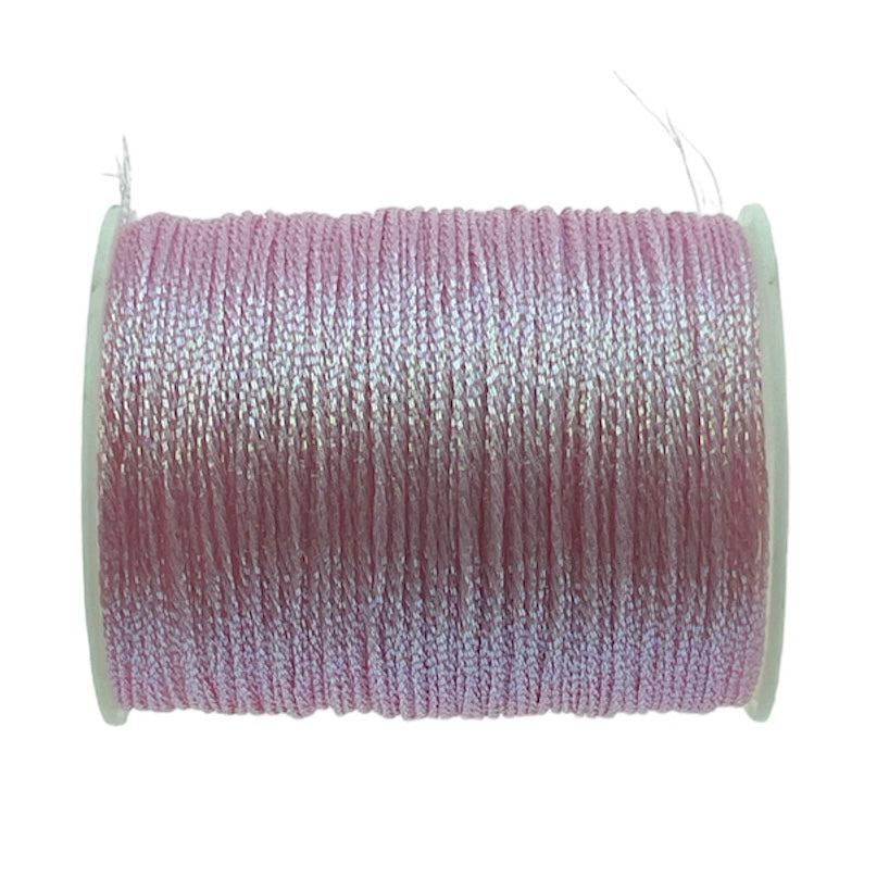 Metallic macramé koord 0.5mm klosje light rose- 2 meter-koord-Kraaltjes van Renate