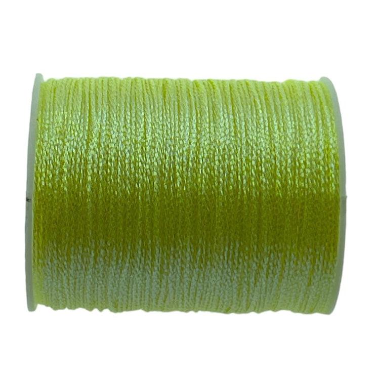 Metallic macramé koord 0.5mm klosje neon geel- 2 meter-koord-Kraaltjes van Renate