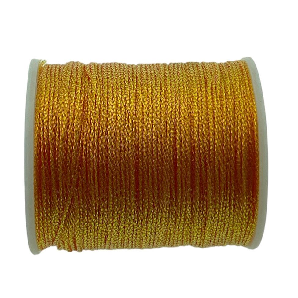 Metallic macramé koord 0.5mm klosje oranje- 2 meter-koord-Kraaltjes van Renate
