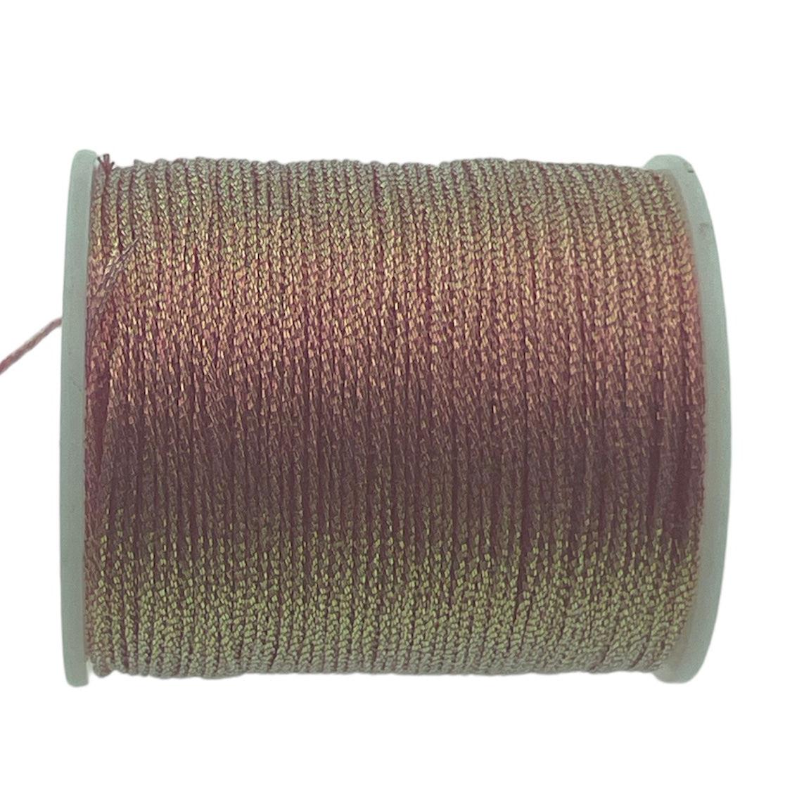 Metallic macramé koord 0.5mm klosje rose- 2 meter-koord-Kraaltjes van Renate