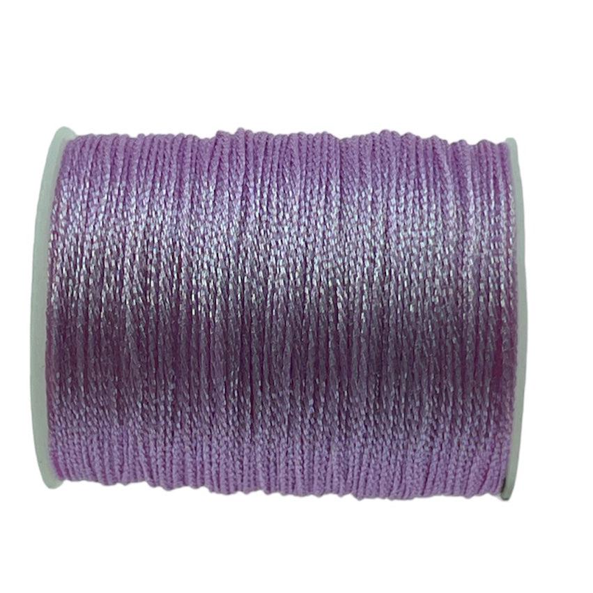 Metallic macramé koord 0.5mm klosje roze/paars- 2 meter-koord-Kraaltjes van Renate