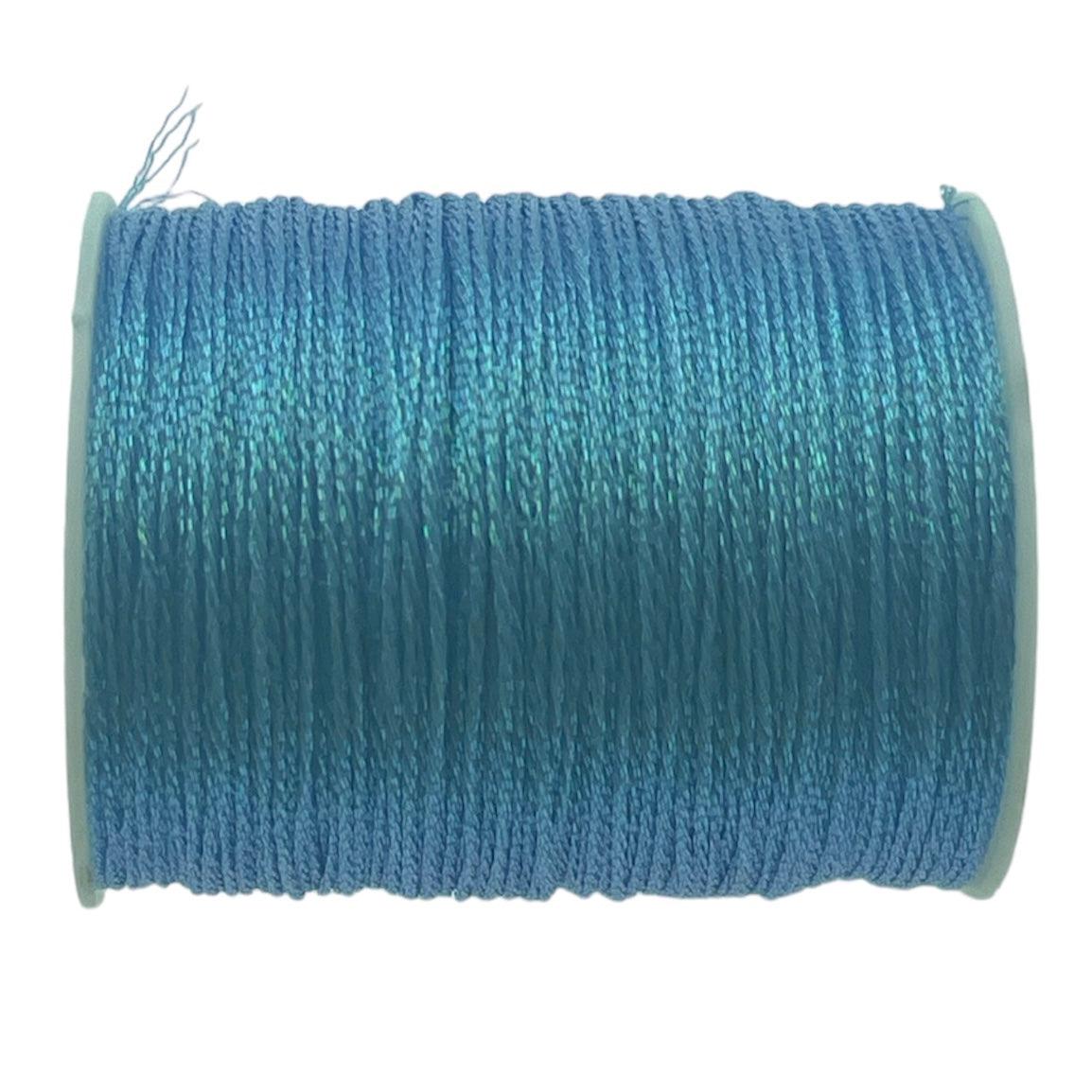 Metallic macramé koord 0.5mm klosje zeeblauw- 2 meter-koord-Kraaltjes van Renate