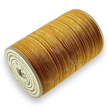 Gewaxt polyester koord bruin 0,35mm - 160 meter-Kraaltjes van Renate