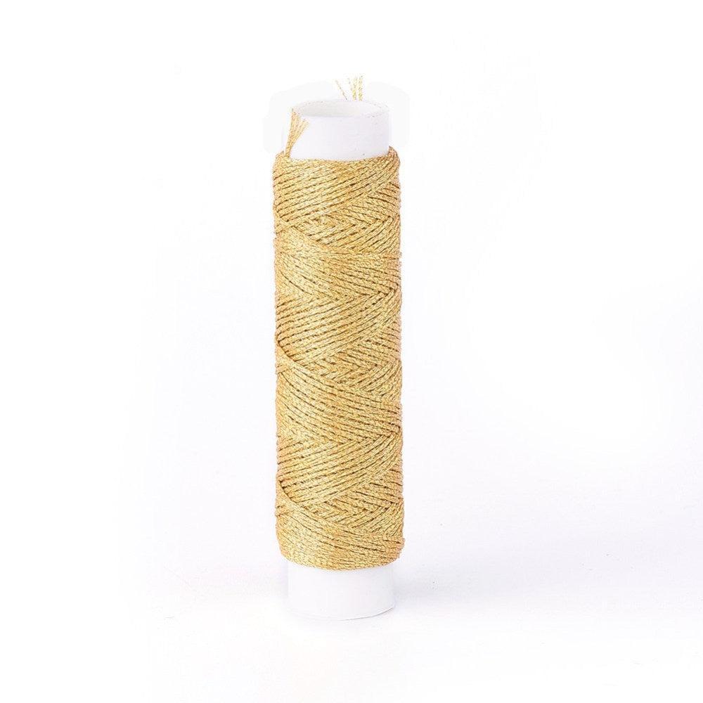 Micro macramé koord goud 0,35mm - 40 meter-Kraaltjes van Renate