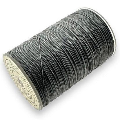 Gewaxt polyester koord grijs 0,35mm - 160 meter-Kraaltjes van Renate