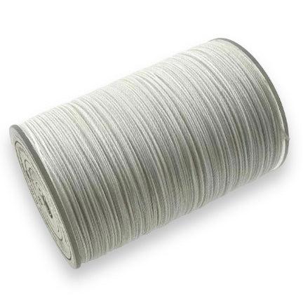 Gewaxt polyester koord wit 0,35mm - 160 meter-Kraaltjes van Renate