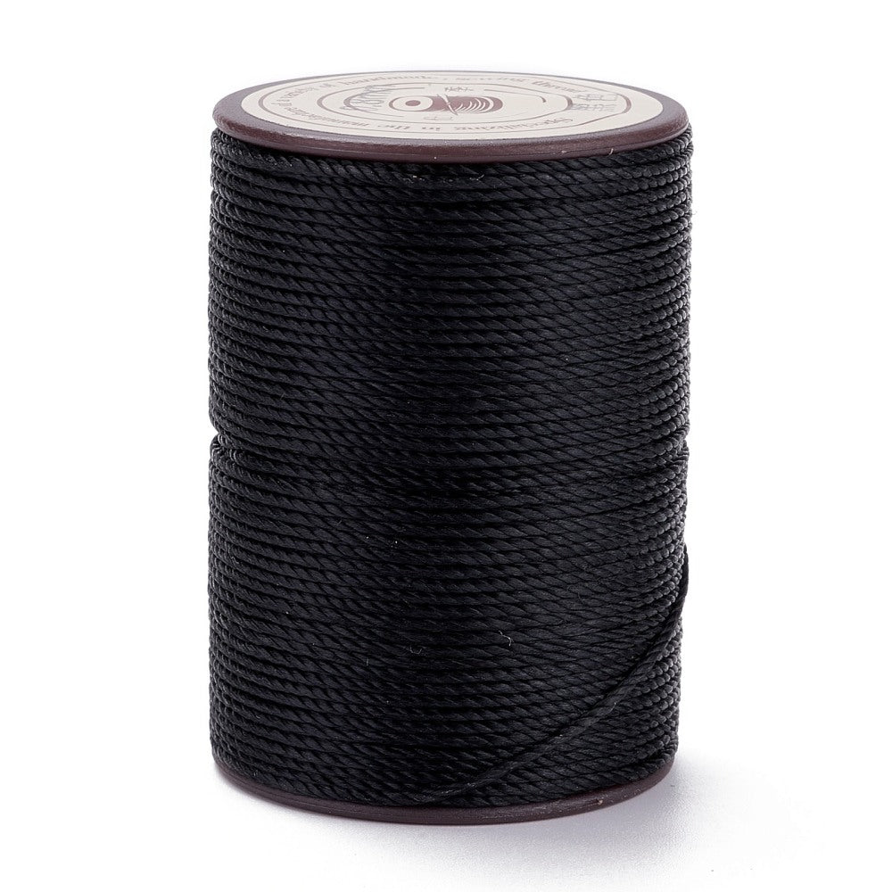 Micro macramé koord zwart 0,8mm - 50 meter-Kraaltjes van Renate
