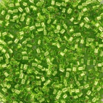 Miyuki Delica DB-1206 silverlined lime 11/0 - 4 gram-Kralen-Kraaltjes van Renate