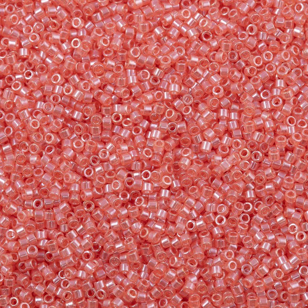 Miyuki Delica DB-1481 transparant luster rood 11/0 - 4 gram-Kralen-Kraaltjes van Renate