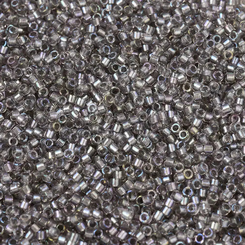 Miyuki Delica 11/0 DB-1772 Transparent Sparkling Pewter Lined Crystal AB - 4 gram-Kralen-Kraaltjes van Renate