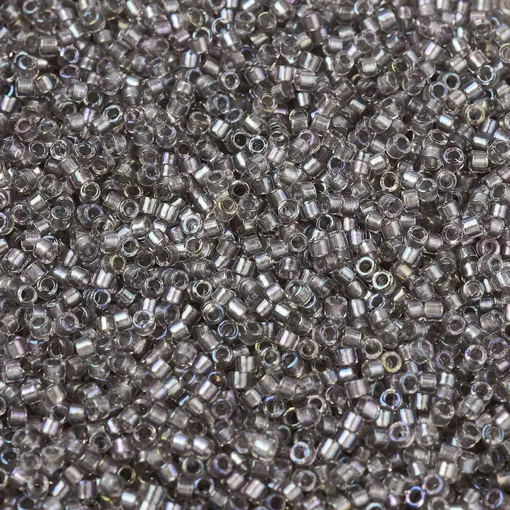 Miyuki Delica 11/0 DB-1772 Transparent Sparkling Pewter Lined Crystal AB - 4 gram-Kralen-Kraaltjes van Renate