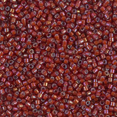 Miyuki Delica 11/0 DB-1781 White lined root beer AB - 4 gram-Kralen-Kraaltjes van Renate