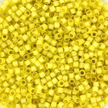 Miyuki Delica DB-2187 Duracoat semi frosted silverlined dyed citron 11/0 - 4 gram-Kralen-Kraaltjes van Renate