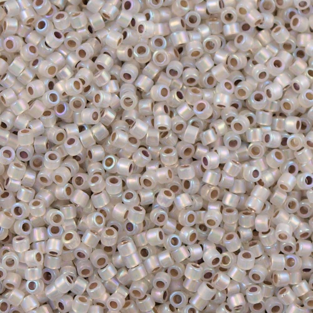 Miyuki Delica Bead Silver Lined Opal AB 11/0 - 4 gram-Kraaltjes van Renate