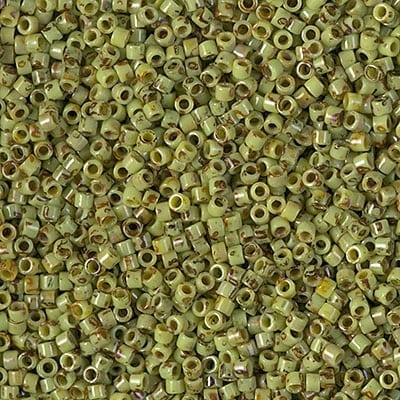Miyuki Delica DB-2265 opaque picasso chartreuse 11/0 - 4 gram-Kralen-Kraaltjes van Renate
