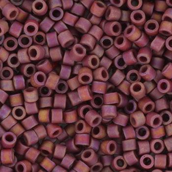 Miyuki Delica DB-2308 Opaque glazed frosted rainbow dark red 11/0 - 4 gram-Kralen-Kraaltjes van Renate