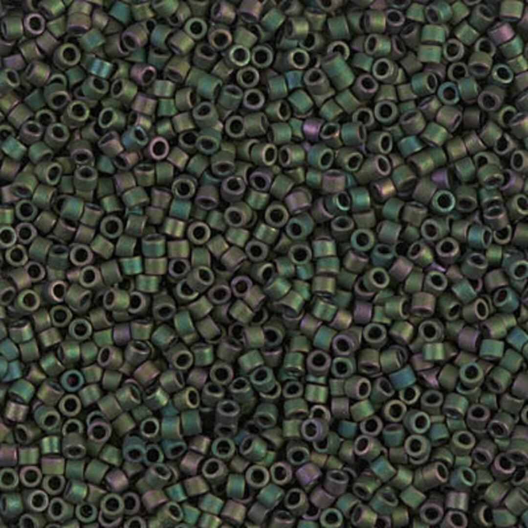 Miyuki Delica DB-327 metallic matte iris dark green 11/0 - 4 gram-Kralen-Kraaltjes van Renate