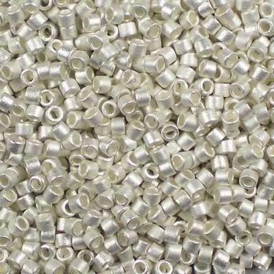 Miyuki Delica Silver plated Frosted 11/0 - 4gr-Kraaltjes van Renate