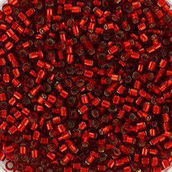 Miyuki Delica DB-603 silverlined dyed brick red 11/0 - 4 gram-Kralen-Kraaltjes van Renate