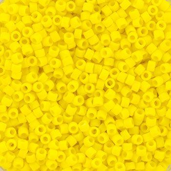 Miyuki Delica DB-751 Opaque matte yellow 11/0 - 4 gram-Kralen-Kraaltjes van Renate