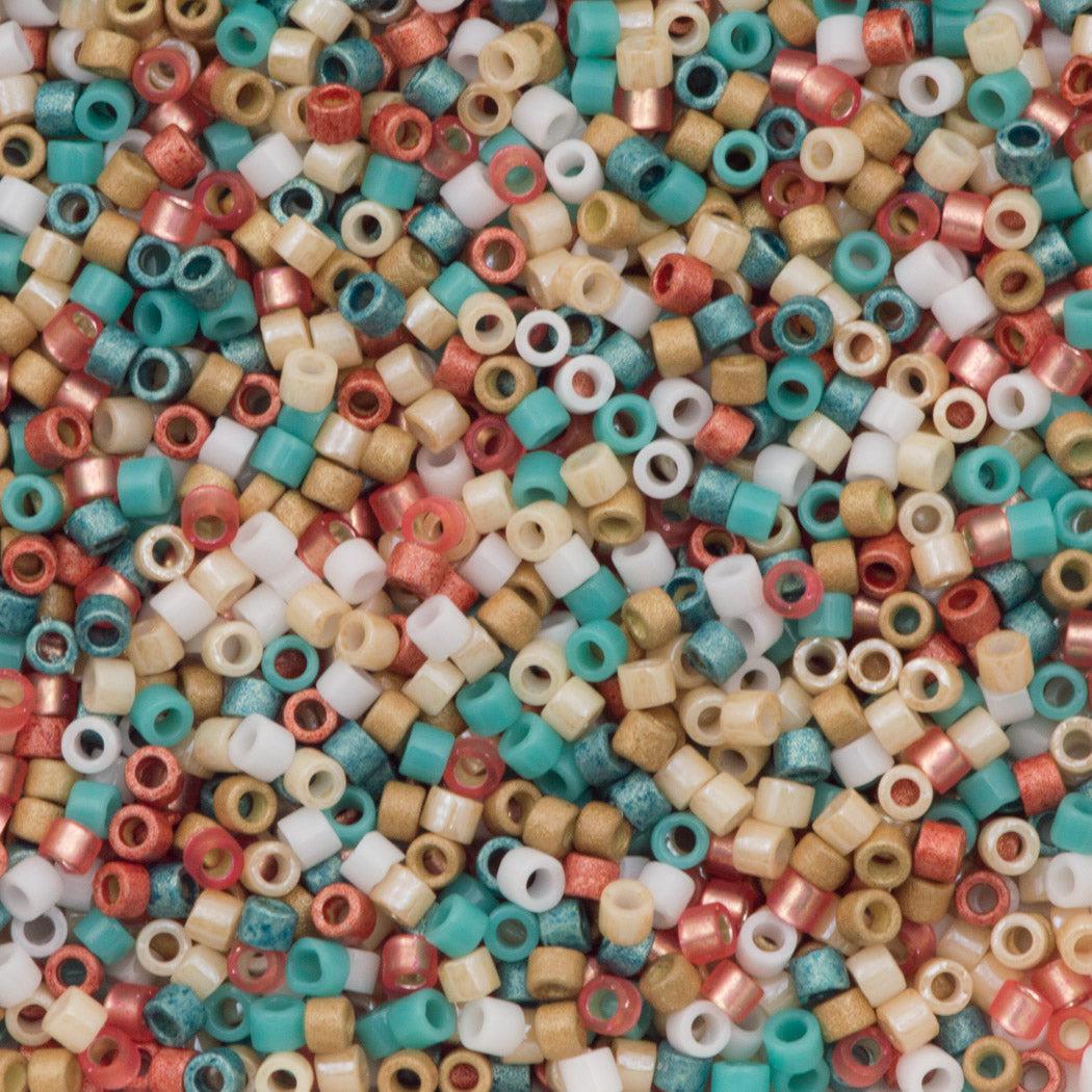 Miyuki Delica 11/0 DB-MIX82 Mix Desert Coral Mix - 4 gram-Kralen-Kraaltjes van Renate