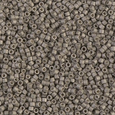 Miyuki Delica DB-1169 galvanized matte pewter 11/0 - 4 gram-Kralen-Kraaltjes van Renate