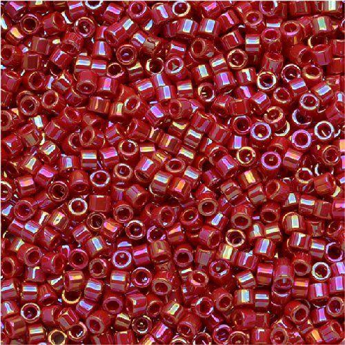 Miyuki Delica Red Opaque AB 11/0 - 4gr-Kraaltjes van Renate