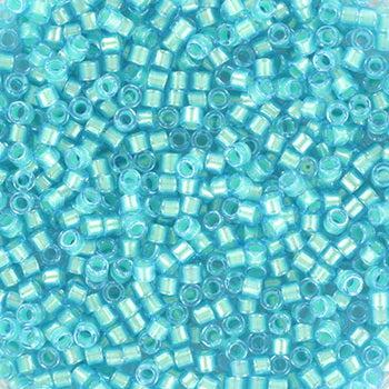 Miyuki Delica DB-1708 mint pearl lined ocean blue 11/0 - 4 gram-Kralen-Kraaltjes van Renate