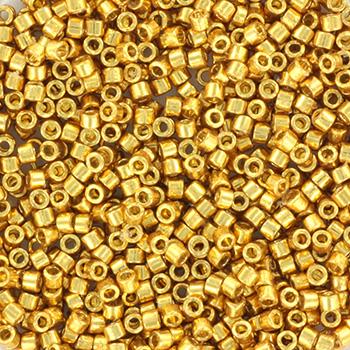 Miyuki Delica duracoat galvanized gold 11/0 - 4 gram-Kraaltjes van Renate