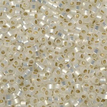 Miyuki Delica DB-221 Gilt Lined White Opal 11/0 - 4 gram-Kralen-Kraaltjes van Renate