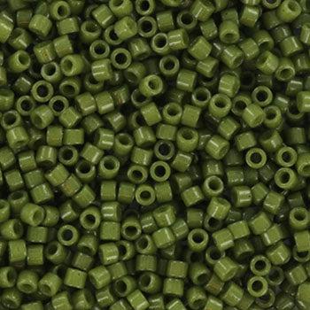 Miyuki Delica DB-2357 Duracoat opaque dyed moss green 11/0 - 4 gram-Kralen-Kraaltjes van Renate