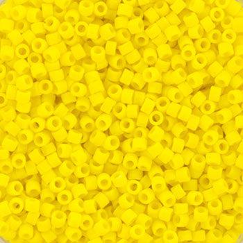 Miyuki Delica DB-751 Opaque matte yellow 11/0 - 4 gram-Kralen-Kraaltjes van Renate