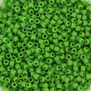 Miyuki Delica DB-754 opaque matte green 11/0 - 4 gram-Kralen-Kraaltjes van Renate