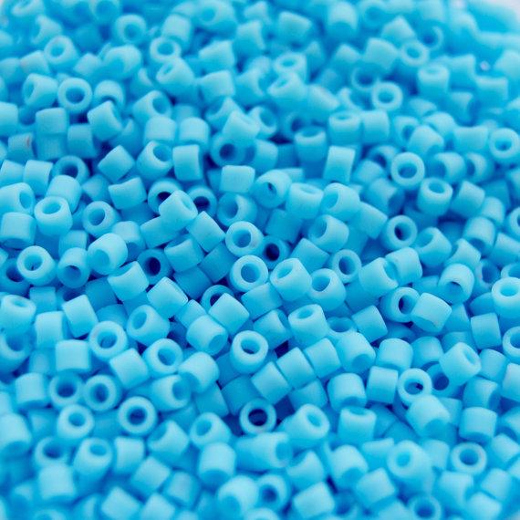 Miyuki Delica Opaque matte turquoise blue 11/0 - 4gr-Kraaltjes van Renate