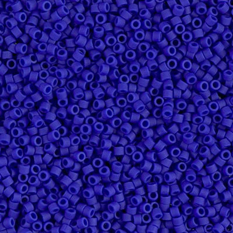 Miyuki Delica opaque matte cobalt 11/0 - 4gr-Kraaltjes van Renate