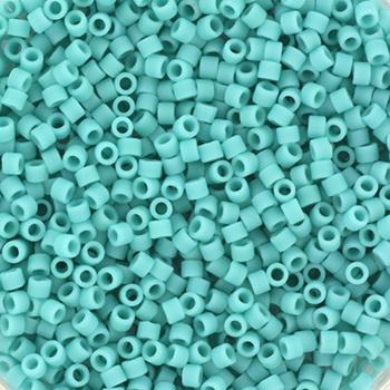 Miyuki Delica opaque matte turquoise green 11/0 - 4 gram-Kraaltjes van Renate