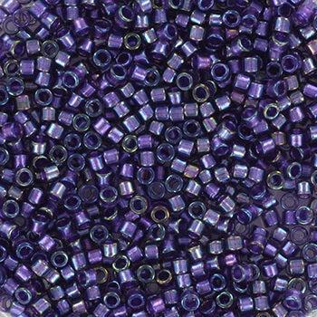 Miyuki Delica DB-mix130 sparkling purple lined amethyst ab 11/0 - 4 gram-Kralen-Kraaltjes van Renate
