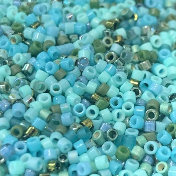 Miyuki Delica Mix Brown Turquoise 11/0 - 4gr-Kraaltjes van Renate