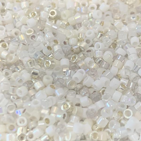 Miyuki Delica Mix Metallic White 11/0 - 4gr-Kraaltjes van Renate