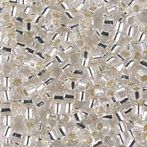 Miyuki Delica silverlined crystal cilinder 8/0- 4 gram-Kralen-Kraaltjes van Renate