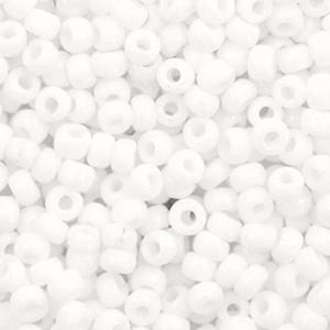 Miyuki rocailles 8/0 Opaque white - 5 gram-Kraaltjes van Renate