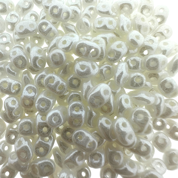 Miyuki SuperDuo GlansWit 2,5x5mm - 3 gram-Kralen-Kraaltjes van Renate