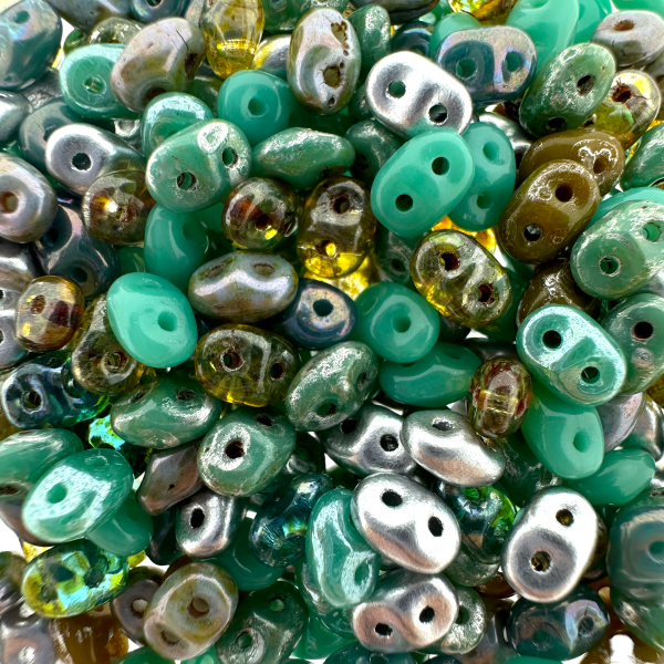 Miyuki SuperDuo mix African Turquoise 2,5x5mm - 3 gram-Kralen-Kraaltjes van Renate